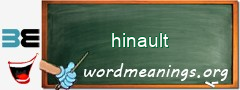 WordMeaning blackboard for hinault